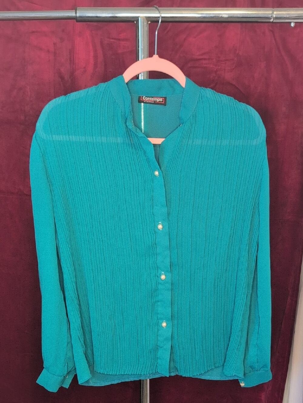 Sheer Teal Blouse
